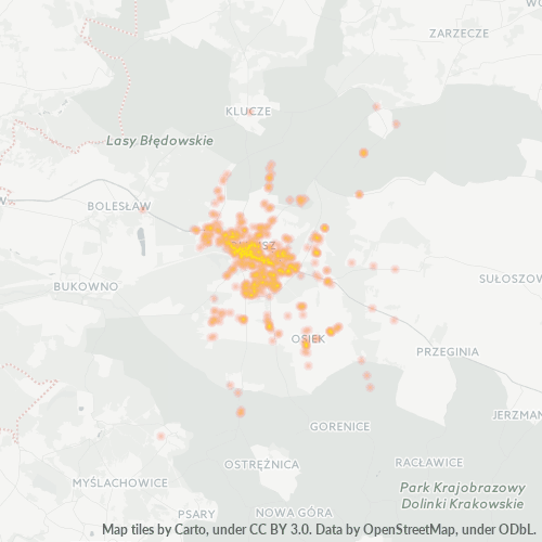 32-300 Mapa intensywności działalności gospodarczej