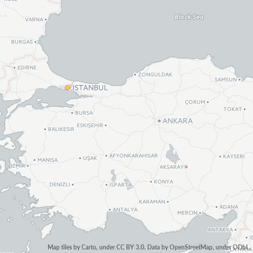 posta kodu 34173 için yoğunluk haritası
