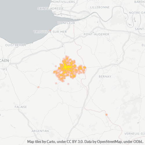 14100 Thermocarte de densité d'activité