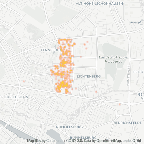 Heatmap für plz 10367