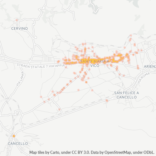 81028 Mappa di concentrazione per la densità di aziende