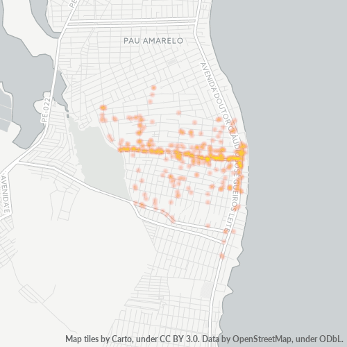 53435-000 Mapa de calor de densidad empresarial