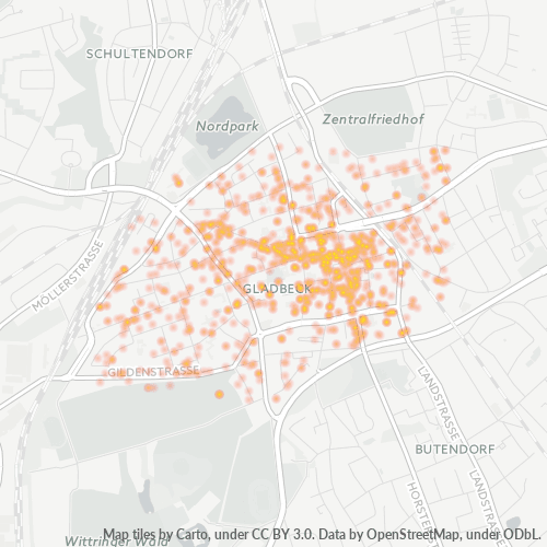 45964 Standortdichte-Heatmap