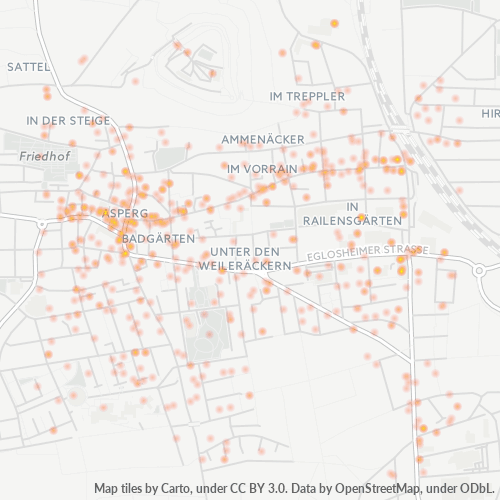 Heatmap für plz 71679