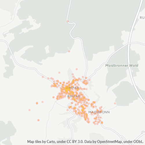 Heatmap für plz 97222