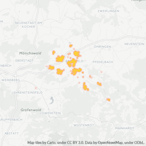Heatmap für plz 74626