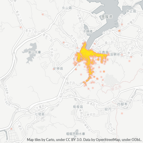 200 商業密度熱圖