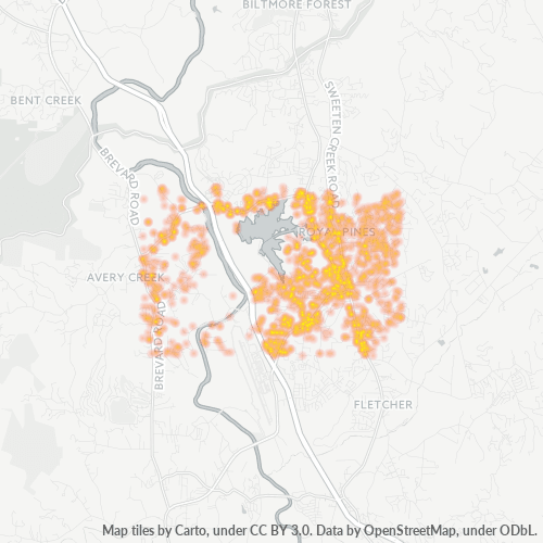 28704 Business Density Heatmap