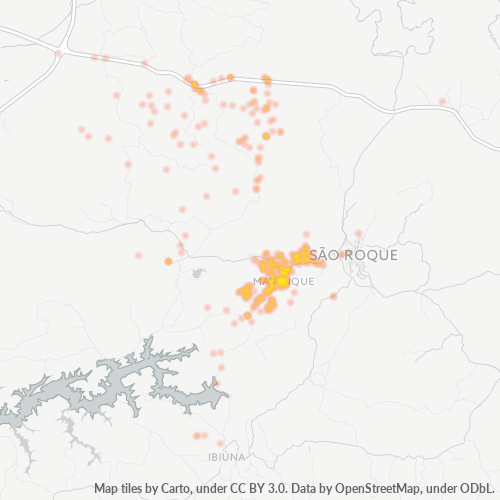 18120-000 Heatmap de Densidade da Empresa