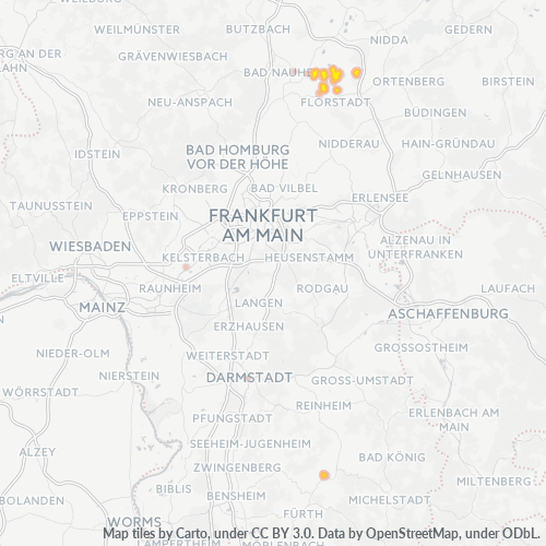 Heatmap für plz 61203