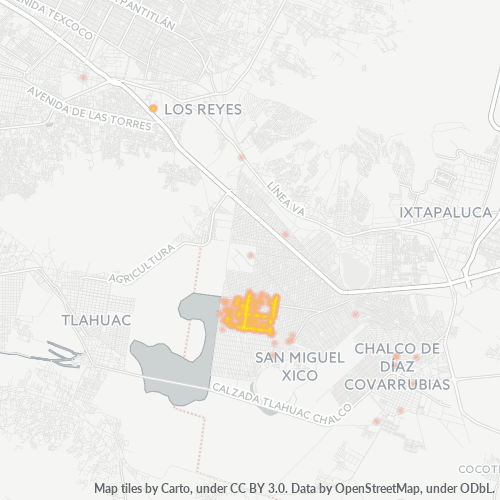 56610 Mapa de calor de densidad empresarial