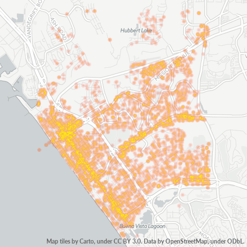 92054 Business Density Heatmap