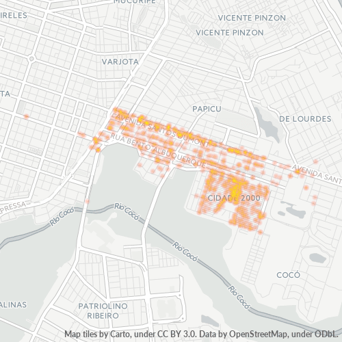 60190-000 Mapa de calor de densidad empresarial