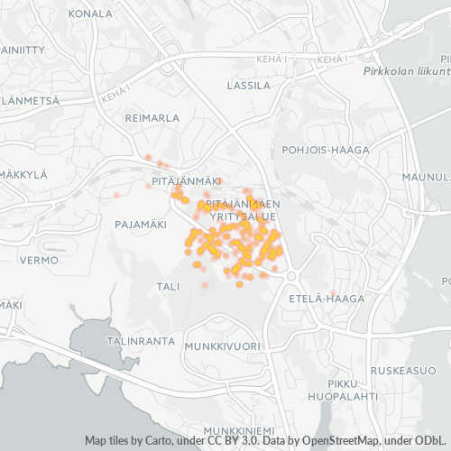00380 Yritystiheys lämpökarttana