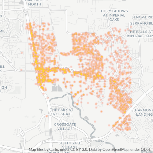 77386 Business Density Heatmap