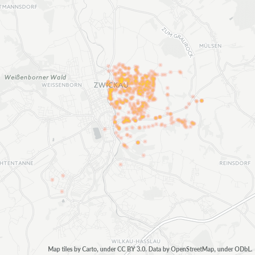 Heatmap für plz 08066