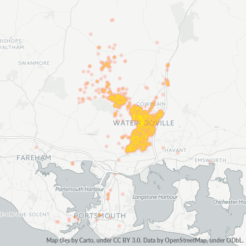 PO7 Business Density Heatmap