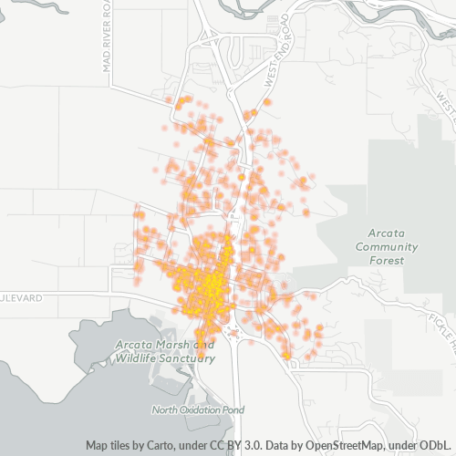 95521 Business Density Heatmap