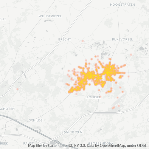 2390 Thermocarte de densité d'activité