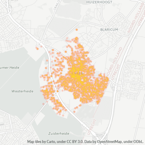 Heatmap voor postcode 1251