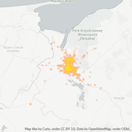 82-300 Mapa intensywności działalności gospodarczej