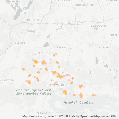 Heatmap für plz 14947