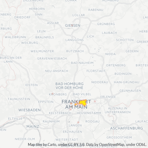Heatmap für plz 60386