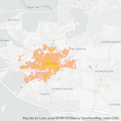 70563 Standortdichte-Heatmap