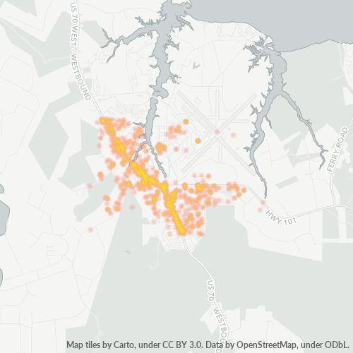 28532 Business Density Heatmap