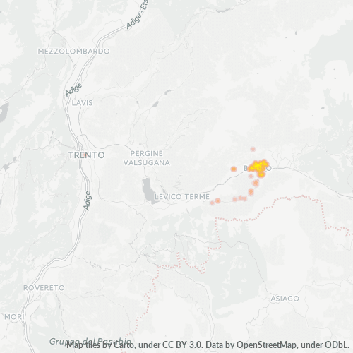 Mappa di calore per cap 38051