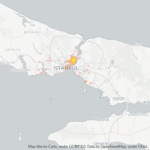 34340 Şirket Yoğunluğu Isı Haritası