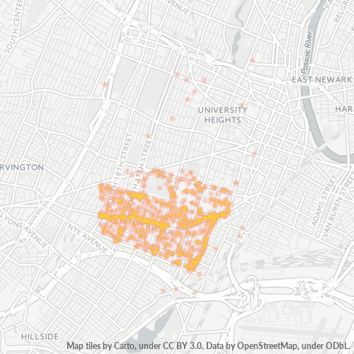 07108 Business Density Heatmap