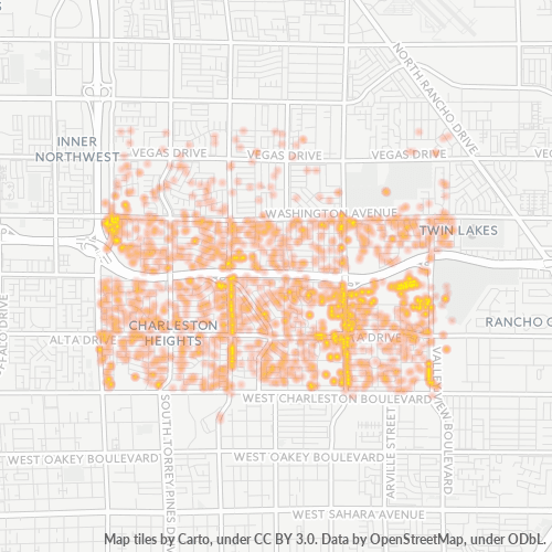 89107 Business Density Heatmap
