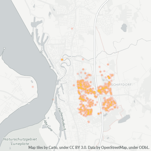 Heatmap für plz 27574