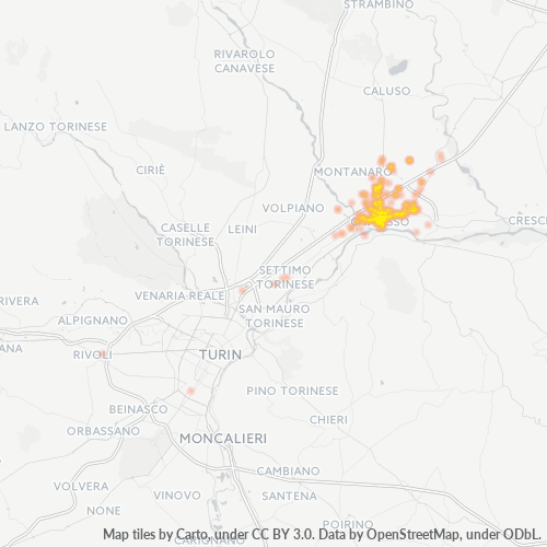 Mappa di calore per cap 10034