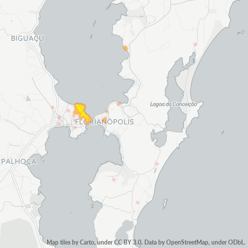 88075-000 Mapa de calor de densidad empresarial