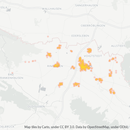Heatmap für plz 06556