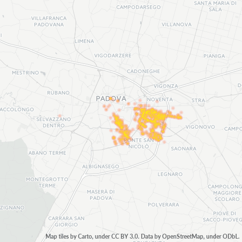 Mappa di calore per cap 35127