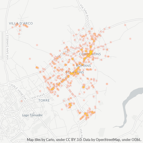 Mappa di calore per cap 33084