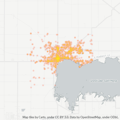 45822 Business Density Heatmap