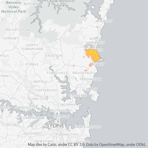 2097 Business Density Heatmap