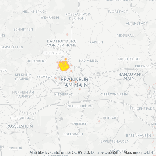 Heatmap für plz 60439