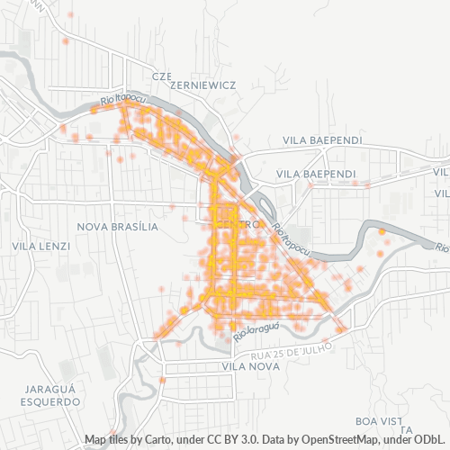 89251-000 Mapa de calor de densidad empresarial