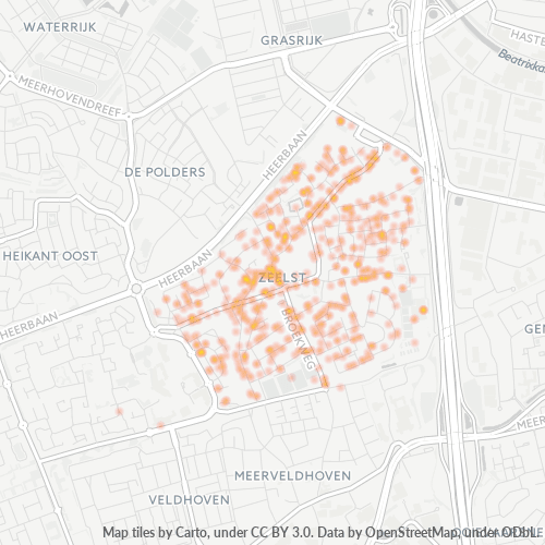 Heatmap voor postcode 5502