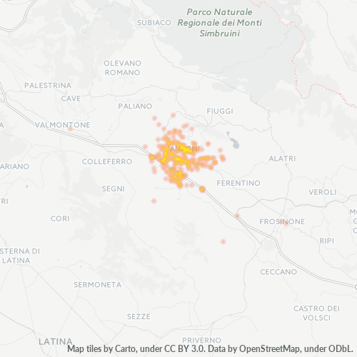 Mappa di calore per cap 03012