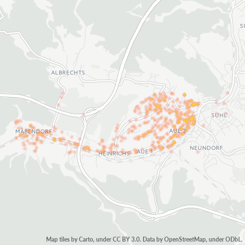 Heatmap für plz 98529