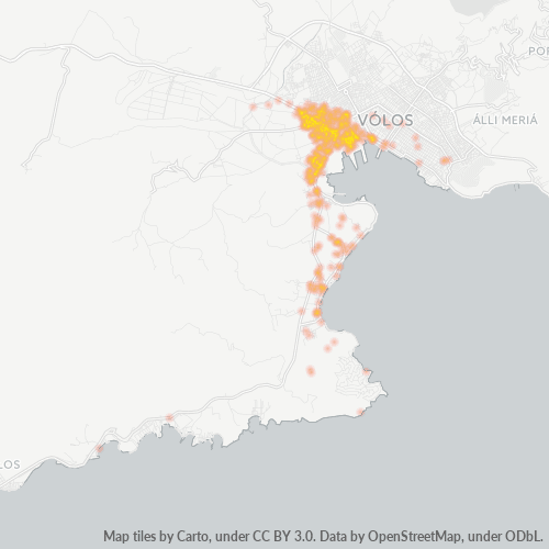 383 34 Χάρτης θερμότητας πυκνότητας επιχείρησης