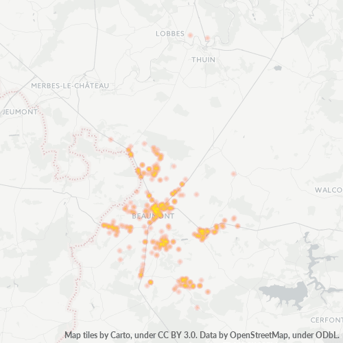 Heatmap voor postcode 6500
