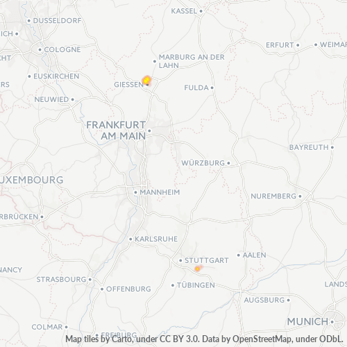 Heatmap für plz 35435