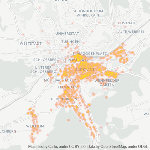 Heatmap für plz 72072